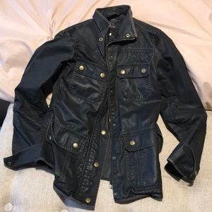 Black faded j crew utility jacket